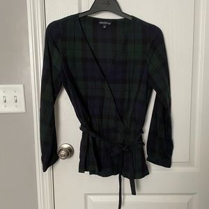 J.Crew Factory Tartan wrap shirt